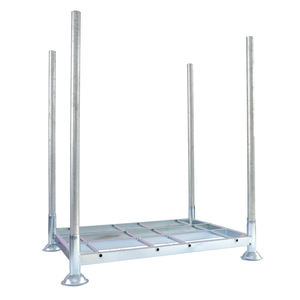 Porte-palette en acier galvanisé zingué empilable le plus vendu <span class=keywords><strong>Cage</strong></span> de stockage d'entrepôt pliable de qualité supérieure pour le fret postal - Product Image 4