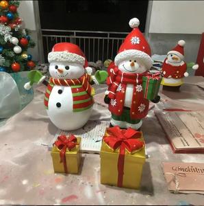 Giáng sinh nhựa thủ công đồ trang trí sợi thủy tinh Snowman Santa Claus Tượng Tuần Lộc <span class=keywords><strong>nutcracker</strong></span> kẹo mía đạo cụ cho các sự kiện - Product Image 6