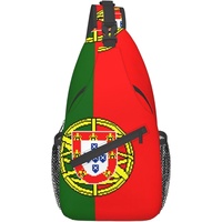Sac de poitrine avec drapeau du Portugal, sac à dos à bandoulière patriotique de grande capacité, sac à dos de voyage et de randonnée, sac à bandoulière pour hommes et femmes personnalisé
