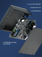 Mini PC Sin Ventilador I7-10510U SSD 4xUSB3.0+4xUSB2.0 6xRS232 2xCAN 2xLAN 4xAntena SIM DC Audio Win10/11/Linux 3 Años de Garantía