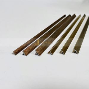 EX009 Bande de finition en forme de T au design moderne, décorative, en acier inoxydable et miroir doré, étanche et durable, pour murs et meubles - Product Image 6