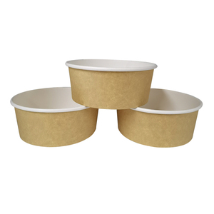 De alta calidad de <span class=keywords><strong>papas</strong></span> fritas tazón de papel marrón Kraft tazón de papel con tapa - Product Image 1