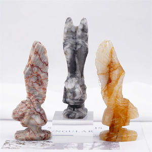 Низкая цена Высокое качество Золотой целитель черный обсидиан красный сетевой Ангел для украшения дома - Product Image 2