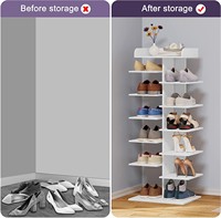 Étagère à chaussures moderne multifonction à 8 niveaux, étroite, en MDF, pour le rangement des chaussures, idéale pour le salon, les petits espaces