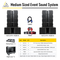 Système de sonorisation Lsolution Actvie 1200W, enceinte Line Array bidirectionnelle K212, double subwoofer 18 pouces 2400W pour concerts et églises