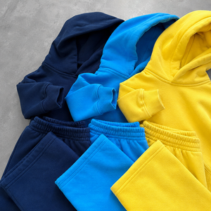 Conjunto Deportivo Personalizado <span class=keywords><strong>de</strong></span> Algodón Holgado y Oversize, Pantalones y Sudadera Lisos <span class=keywords><strong>de</strong></span> Poliéster Básico <span class=keywords><strong>de</strong></span> 500 g/m², Chándal para <span class=keywords><strong>Hombre</strong></span> - Product Image 3