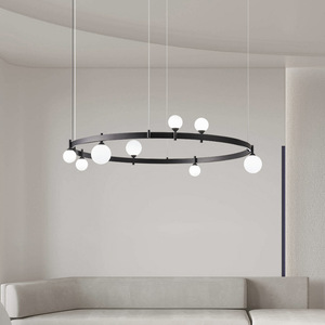Italian Designer Modern Simple Elegant Glass Ball Chandelier for Living <b>Dining</b> Room Nordic Style Pendant Lamp Minimalist Bar - Product Image 4