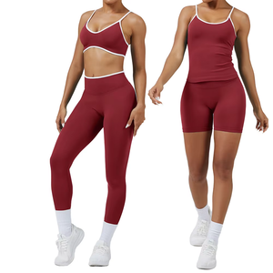 Bond donna tuta Yoga senza cuciture a contrasto di colore cava bella schiena a vita alta abbigliamento Fitness Outdoor <span class=keywords><strong>sport</strong></span> da corsa 5 tuta - Product Image 1