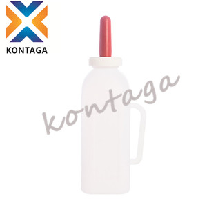 Nouvelle bouteille d'alimentation en plastique blanche <span class=keywords><strong>de</strong></span> 2 L pour veaux et agneaux <span class=keywords><strong>avec</strong></span> tétine en caoutchouc pour l'alimentation des vaches, des chevaux et des moutons - Product Image 1