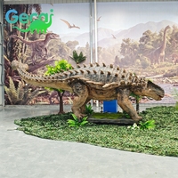 Dinosaure animatronique en caoutchouc de silicone de haute qualité pour aire de jeux extérieure |   Modèle réaliste d'Ankylosaurus de l'usine de Zigong