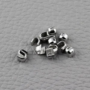 Professional Custom Mini Zipper Pats Stainless Steel Metal Stopper U Type Zipper Top/Bottom Stops