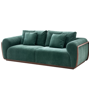 समकालीन 5-6 सीटर सेशनल सोफा आधुनिक लिविंग रूम फर्नीचर के लिए असबस्टर्ड लकड़ी के आधार के साथ ठोस लकड़ी के फ्रेम सेट - Product Image 2