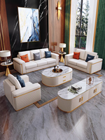 Canapé d'angle modulable Furnistyle italien moderne 3+2+1 places, en cuir de luxe avec structure en bois, extensible pour salon de villa