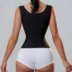 Cintura de corsé de látex con cremallera y cierre de botón Blusa moldeadora para contorno corporal Moldeador ajustado - Product Image 5