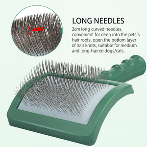JZ-Brosse à poils longs pour animaux de compagnie 20mm, démêlage et démêlage doux, épingles arrondies anti-rayures, poignée ergonomique, OEM/ODM - Product Image 3