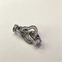 Fabricant de fermoirs de bijoux personnalisés, fermoirs en argent sterling 925 en forme de cœur, fermoirs légers pour bracelets de perles, accessoires de collier de luxe, connecteurs