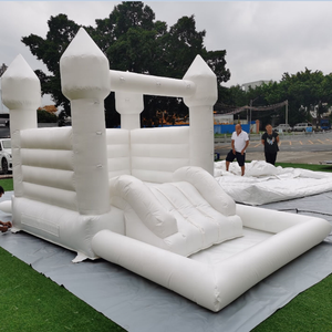 Château sautant portable blanc de qualité commerciale en PVC avec ventilateur <span class=keywords><strong>pour</strong></span> les fêtes de <span class=keywords><strong>mariage</strong></span> en plein air des enfants - Product Image 5