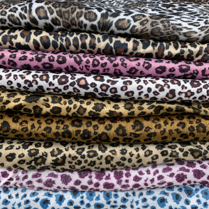 Leopard Tiger mô hình vải pha lê mềm ngắn sang trọng in Polyester Flannelette vải cho búp bê phụ kiện - Product Image 4
