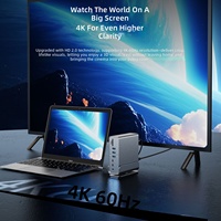 Rocketek USB 3.0 16 en 1 Hub USB C Multiport Adaptateur Hub 4K/60Hz PD 100W 1000Mbps SD/TF Station d'accueil Hub USB 3.0