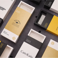 Boîte de papier cadeau avec couvercle et tiroir de base avec logo personnalisé au prix de gros pour l'emballage de sous-vêtements chaussettes