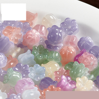 Perles en résine en forme d'orchidée clochette, changeantes de couleur sous UV, pour la création de bijoux DIY faits à la main, pendentifs suspendus, accessoires et cadeaux Hebei Live