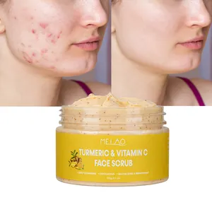 OEM ODM Smoothing Turmeric Face Scrub Exfoliating Face Wash Vitamin C Turmeric Face Scrub For Radiant Glowing Skin