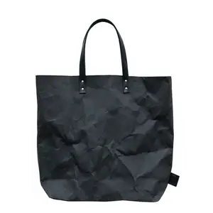 Washable fiber shopping bag kraft paper carry bag, packing washable paper bag