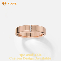 Bague de mariage VLOVE pour homme avec diamant de laboratoire, or massif 9k 10k 14k 18k et platine, bijoux personnalisés pour couple, pour femme et homme
