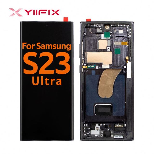 OLED Original Full Screen Touch Mobile Display LCD Display Screen Digitizer for Samsung S23 Ultra With Frame Small Size LCDs