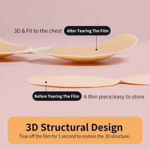 Soutien-gorge Push up sans bretelles en silicone invisible auto-adhésif pour femmes en forme de mangue, lavable et réutilisable - Product Image 3