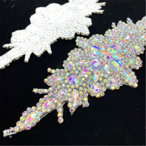 Parche de baile de diamantes de imitación con apliques de <span class=keywords><strong>cuentas</strong></span> de diamantes de fijación caliente colorido personalizado PE001 para ropa - Product Image 5