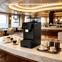Machine à café entièrement automatique pour hôtel, café, bureau, usage commercial, avec écran tactile, annonce vocale, café froid, du grain à la tasse