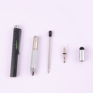 6 in 1 multi-fungsi menulis logam pintar sentuh pena untuk Stylus kepala ganda alat obeng & penggaris skala 1.0mm Logo pena - Product Image 3