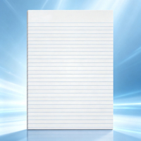 Bloc-notes personnalisé avec logo imprimé, ligné, blanc uni, lignes bleues, bloc-notes de bureau, rappel de réunion, bloc-notes personnalisé