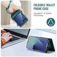 Tas Kulit Selempang CaseMe 2026 untuk Samsung Galaxy Z Flip 8, Dompet RFID Crossbody Penyimpan Kartu untuk Samsung Z Flip 8 7 Case