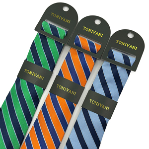 Corbatas de Cuello a Rayas Clásicas de Diseño <span class=keywords><strong>Azul</strong></span> <span class=keywords><strong>para</strong></span> Hombre, <span class=keywords><strong>Traje</strong></span> de Negocios, <span class=keywords><strong>Corbata</strong></span> de Poliéster Reciclado con Certificación GRS <span class=keywords><strong>para</strong></span> Hombre - Product Image 4