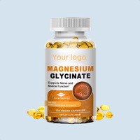 Gélules de glycinate de magnésium Haosen en marque privée OEM/ODM, 60 unités, 2 gélules