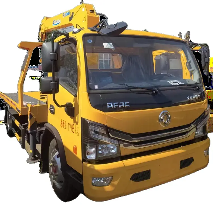 Giá tốt dongfeng 4x2 một-tow-hai người phá hủy đường với 4ton xcmg cần cẩu phục hồi đường phẳng Tow xe tải phục hồi xe