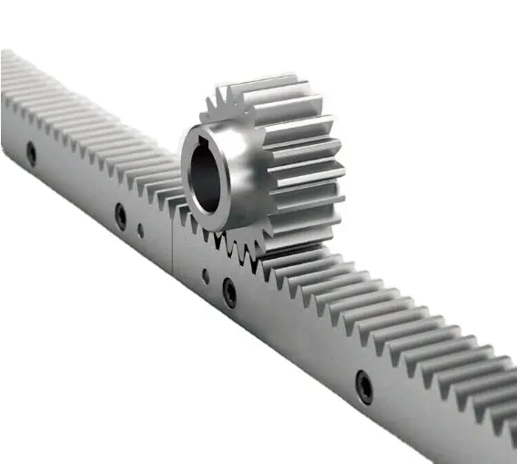 High precision custom made CNC M1 helical spur straight round steel gear rack and pinion