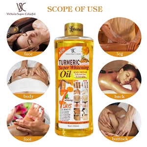 Aceite Corporal Blanqueador de 200 ml de Marca Privada para el Cuidado de la Piel, Reparación Corporal, Masajes, Antimanchas Oscuras, Súper Blanqueador con Cúrcuma - Product Image 2
