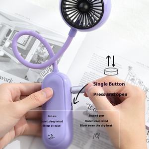 Ventilateur portable USB rechargeable pour le cou, petit ventilateur de refroidissement à suspendre pour la maison, en plastique - Product Image 3