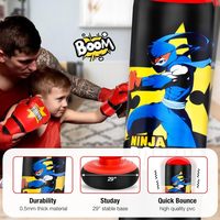 Sac de frappe gonflable pour enfants, ensemble de boxe, taille personnalisée, cadeaux pour garçons et filles de 5 à 12 ans, pratique du karaté, du taekwondo, équipement de boxe