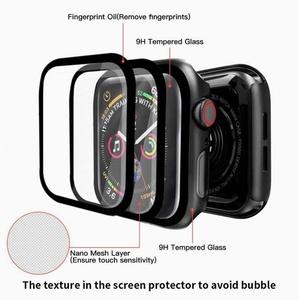 Coque de protection colorée pour montre avec protection d'écran en verre PC pour Apple Watch Series 40/42/44mm, étui pour montre intelligente - Product Image 3