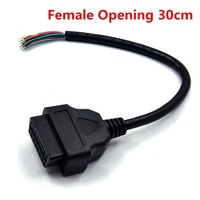Conector Macho OBD2 de 16 Pines para Adaptador de Extensión ELM327, Cable OBD, OBDII, EOBD, ODB2, Adaptador OBDII de 16 Pines, Cable Hembra
