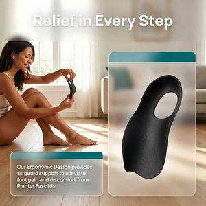 Semelles orthopédiques 3D TPR à soutien de la voûte plantaire pour <span class=keywords><strong>pieds</strong></span> <span class=keywords><strong>plats</strong></span>, soulagement de la fasciite plantaire, confort tout au long de la journée, pour chaussures de travail - Product Image 2