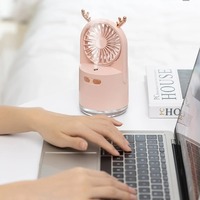 NOUVEAU Humidificateur d'air portable Diffuseur d'odeurs Ventilateur rafraîchisseur Diffuseur Voyage en plein air Mini USB Rechargeable Lumière LED pour la maison Bureau