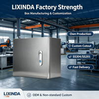 Boîtier de distribution extérieur LIXINDA LXD 0084 IP55 en acier inoxydable 304 avec serrure mécanique, fabrication sur mesure, boîte électrique en tôle