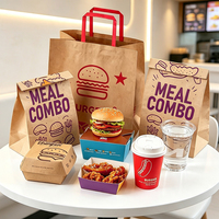 Emballages jetables pour la restauration rapide à emporter, boîtes à hamburgers personnalisées avec logo imprimé, boîtes écologiques pour frites et poulet frit