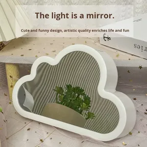 Cloud Mirror <strong>Tulip</strong> Flower Sea Small Night Light DIY Handmade Birthday Gift for Girl Best Friend Meaningful Battery Included - Product Image 3