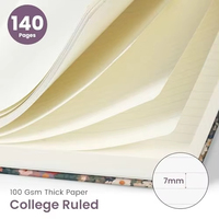 Carnet de notes A5 en cuir cousu, imprimé et personnalisable, 100 feuilles de papier 100 g/m² ligné, journal/agenda